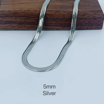 Collier Serpent Acier Doré Chic-Saylana