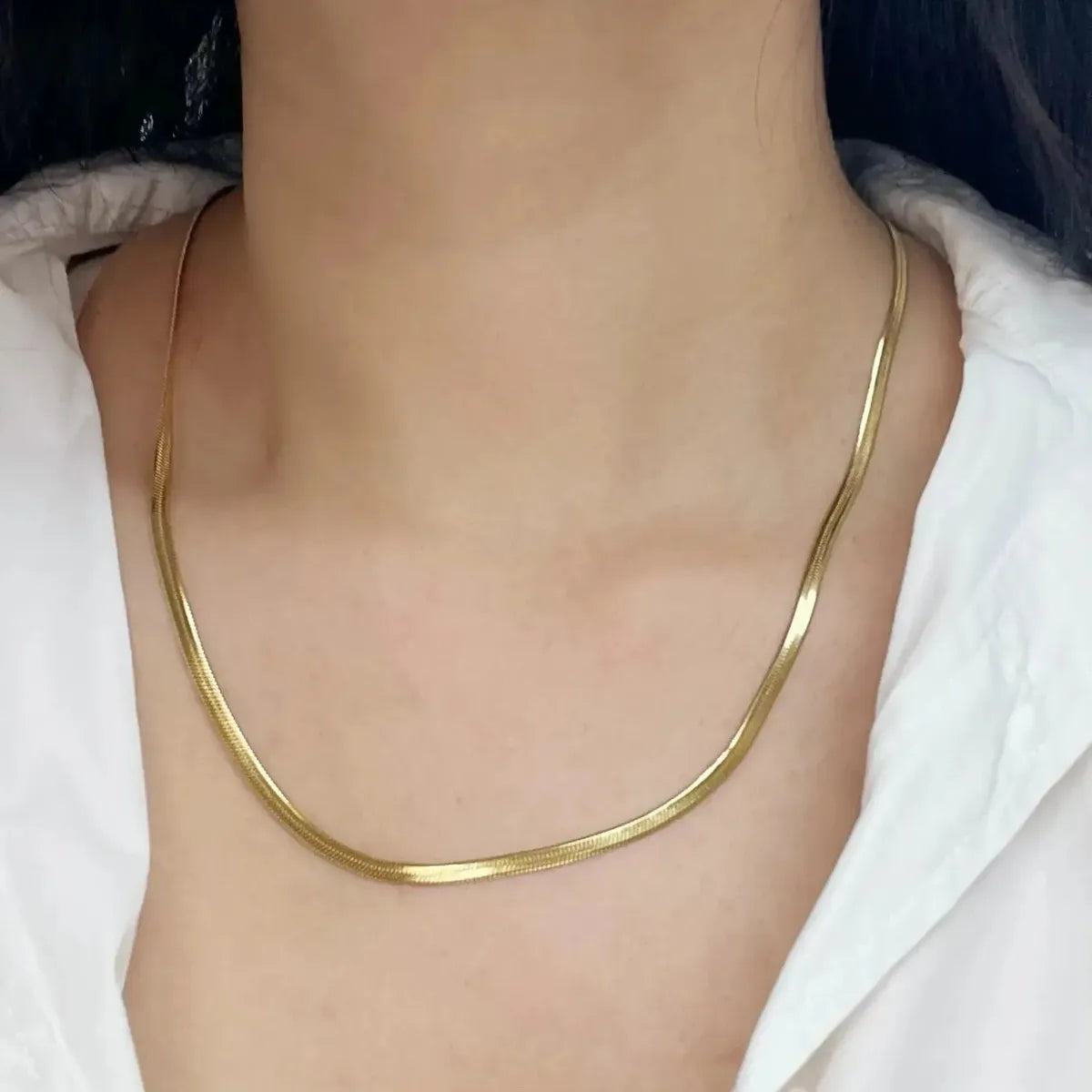 Collier Serpent Acier Doré Chic-Saylana