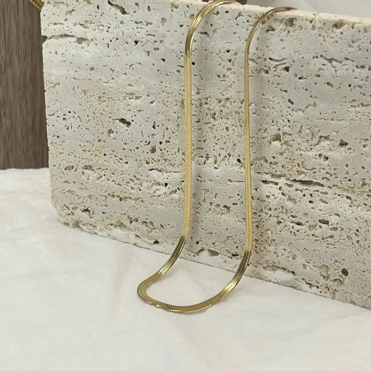 Collier Serpent Acier Doré Chic-Saylana