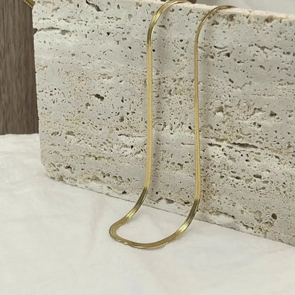 Collier Serpent Acier Doré Chic-Saylana