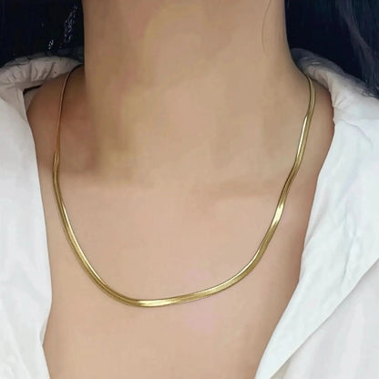 Collier Serpent Acier Doré Chic - Saylana