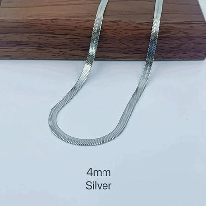 Collier Serpent Acier Doré Chic - Saylana