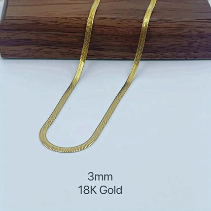 Collier Serpent Acier Doré Chic - Saylana