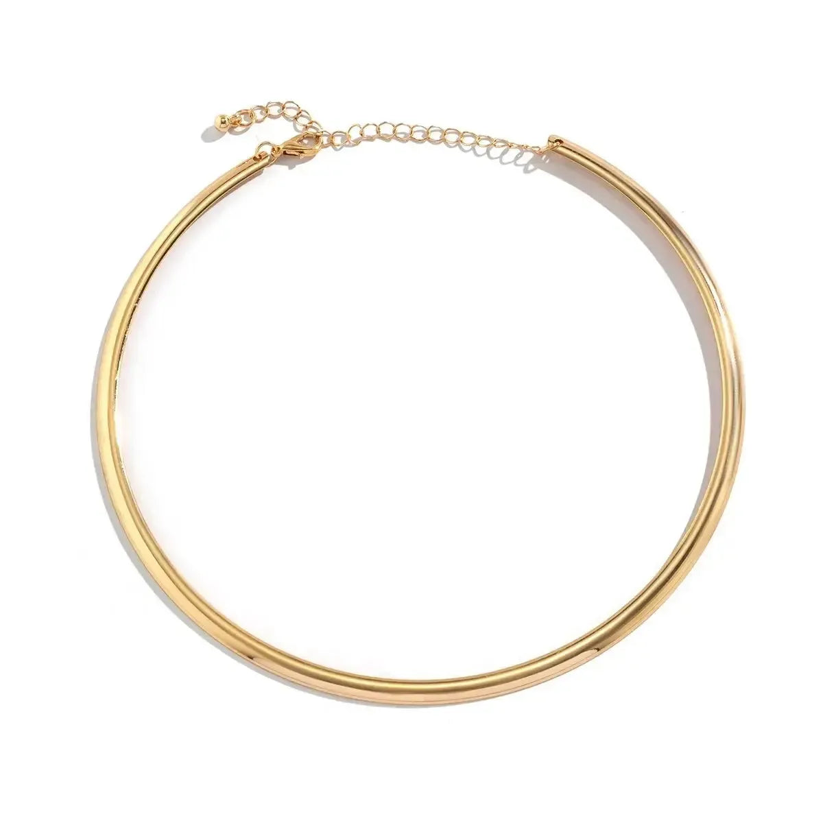 Collier Torque Métal Lisse Or-Saylana