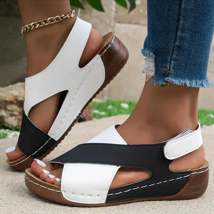 Compensées Ouvertes Confort Peep Toe-Saylana