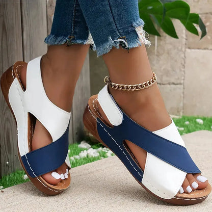Compensées Ouvertes Confort Peep Toe-Saylana