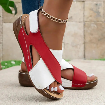 Compensées Ouvertes Confort Peep Toe-Saylana
