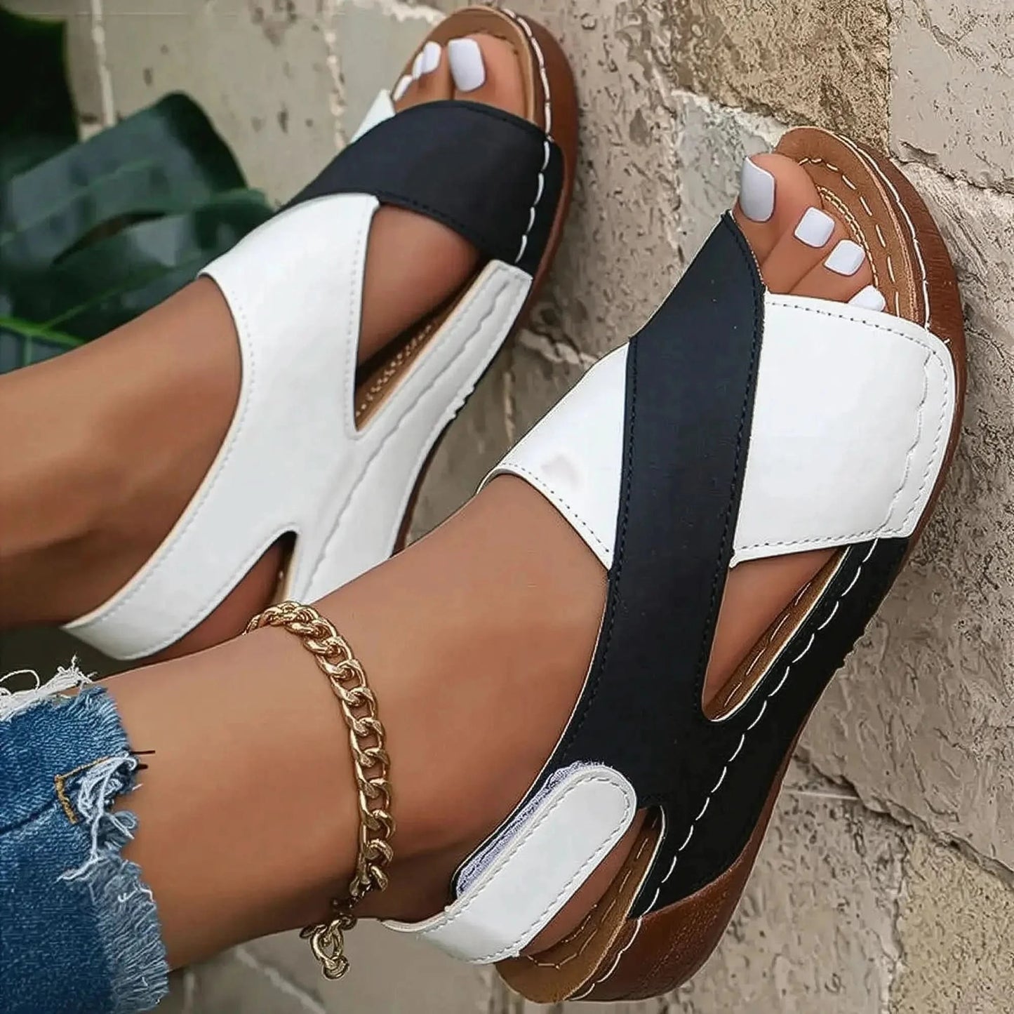 Compensées Ouvertes Confort Peep Toe - Saylana