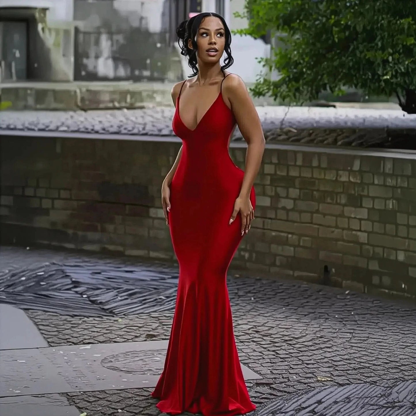 Coquette Bodycon V - Neck Chic - Saylana