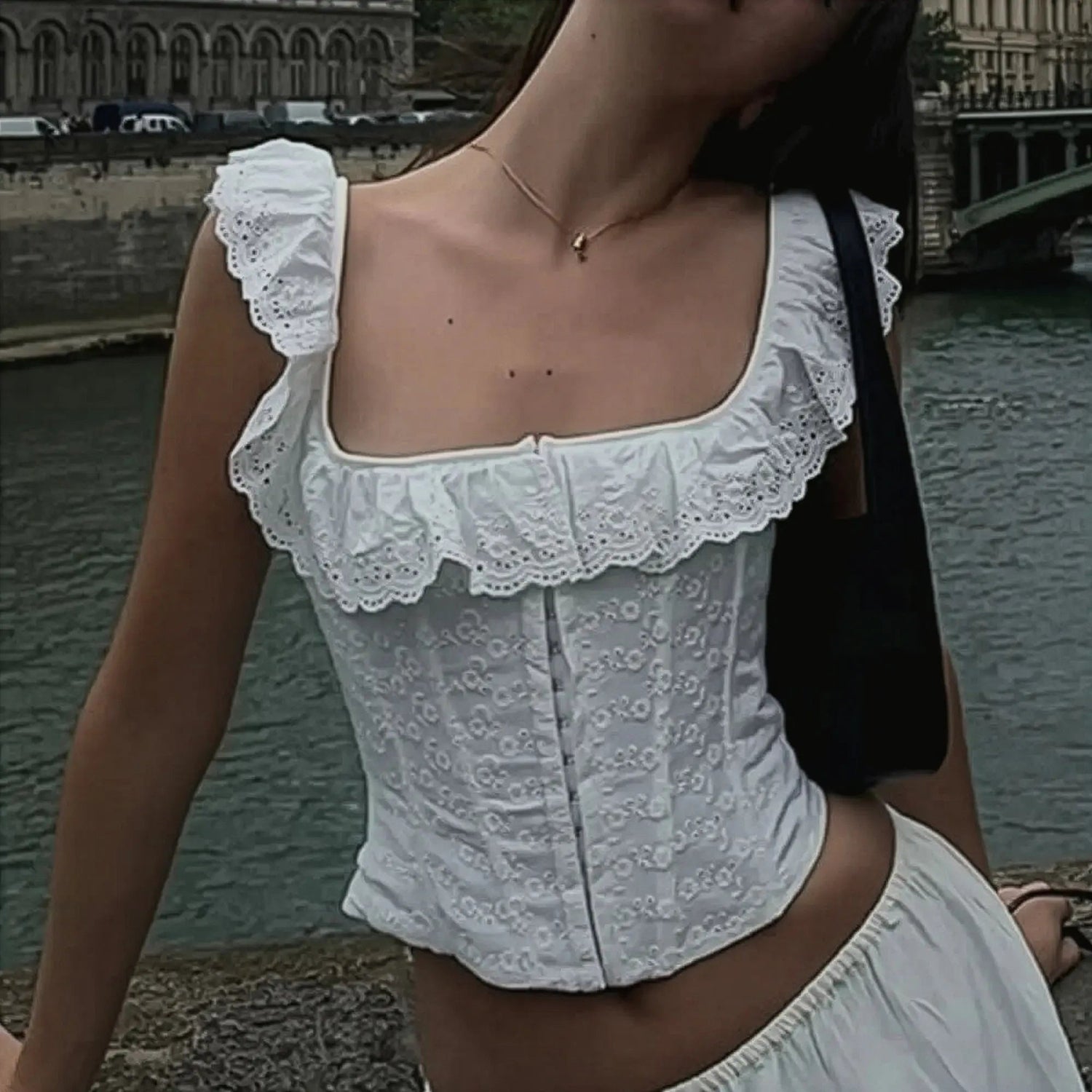 Corset court à lacets été Saylana