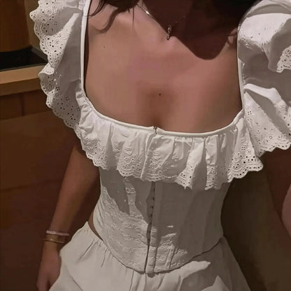 Corset court à lacets été - Saylana