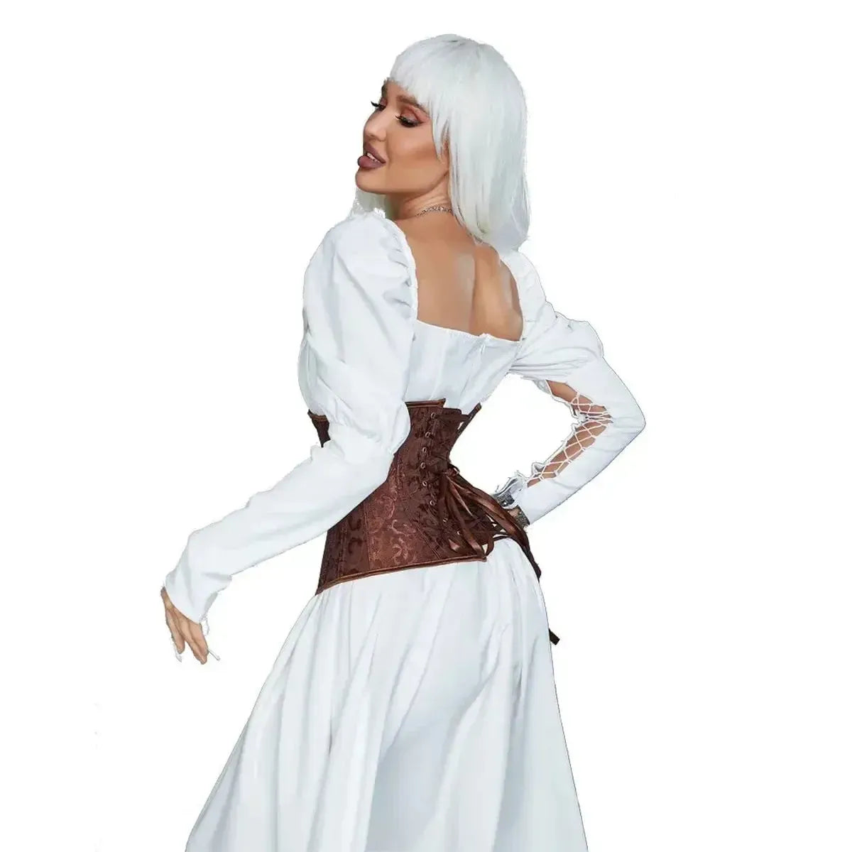 Corset Gothique Femme Jacquard-Saylana