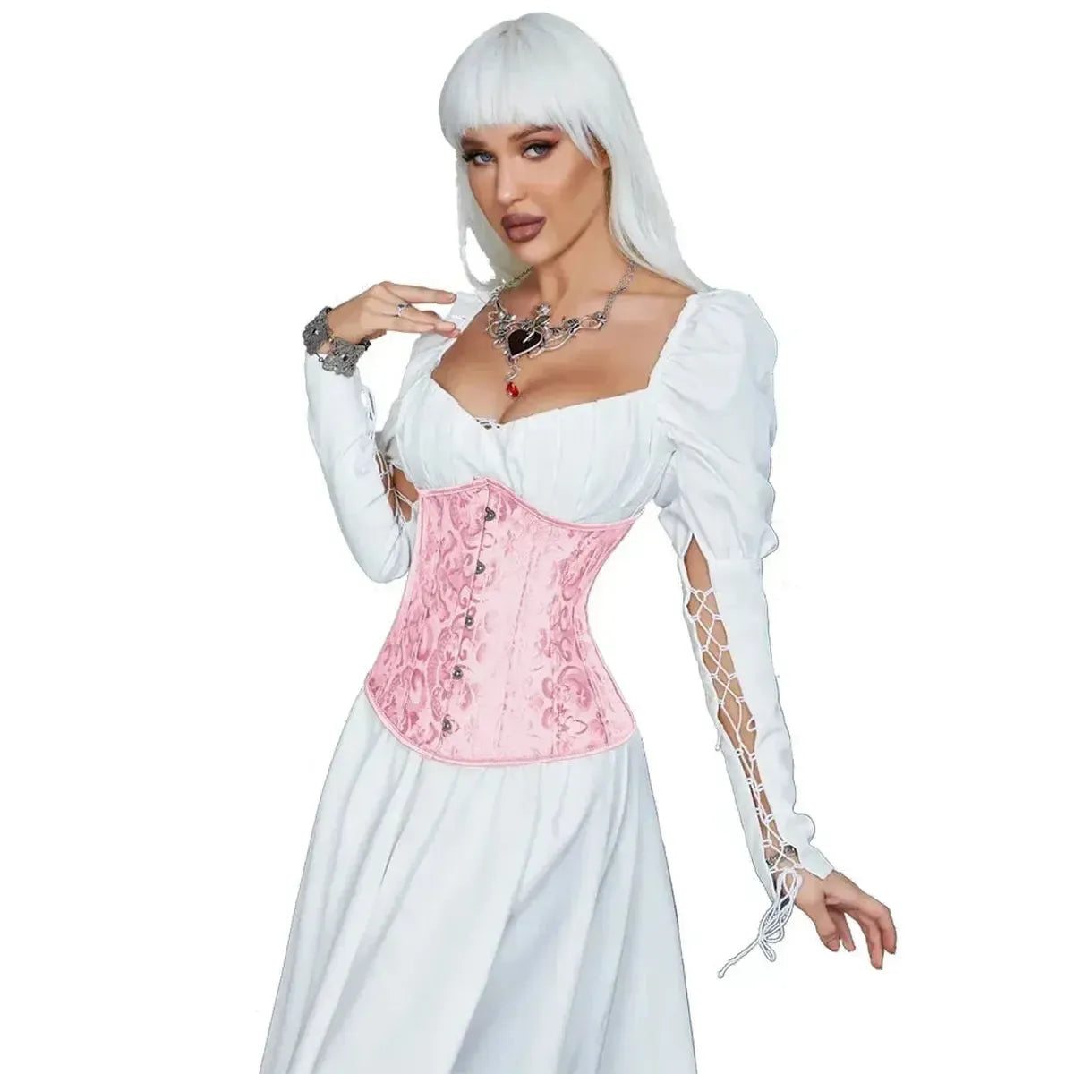 Corset Gothique Femme Jacquard-Saylana