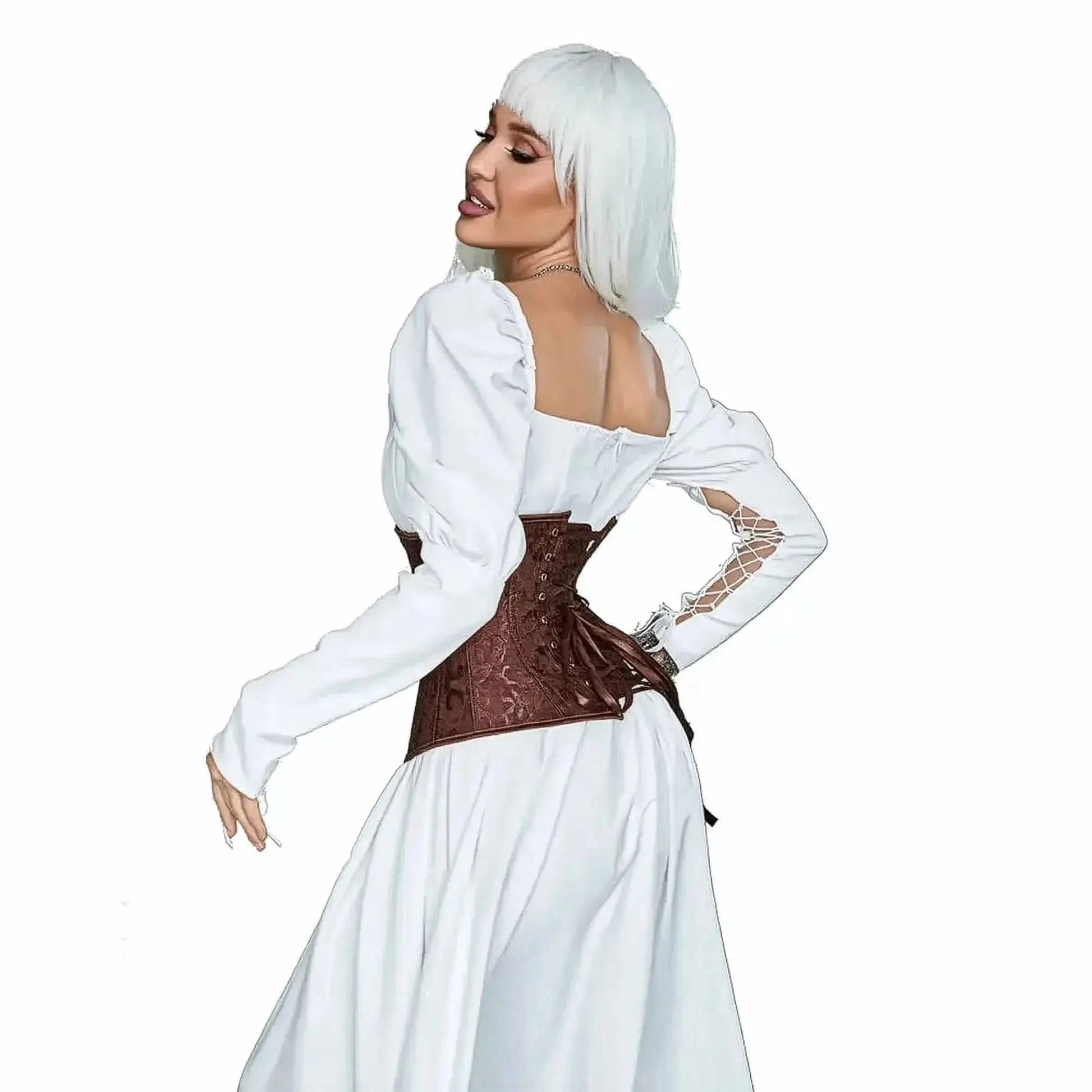 Corset Gothique Femme Jacquard - Saylana