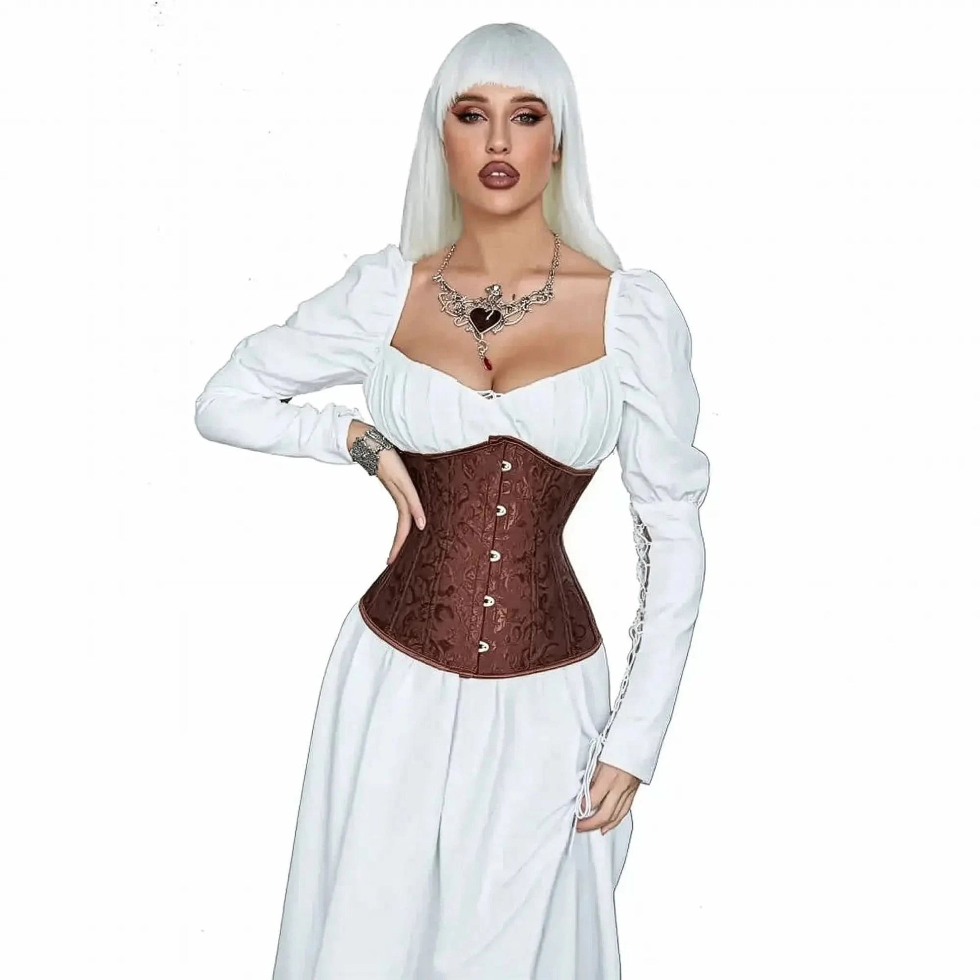 Corset Gothique Femme Jacquard - Saylana