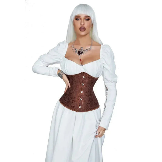 Corset Gothique Femme Jacquard-Saylana
