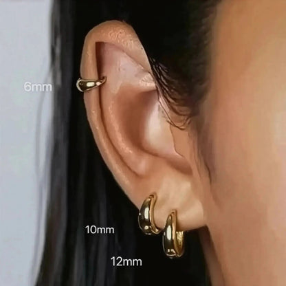 Créoles Acier Doré Mini Format - Saylana