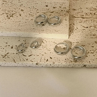 Créoles Acier Doré Mini Format - Saylana