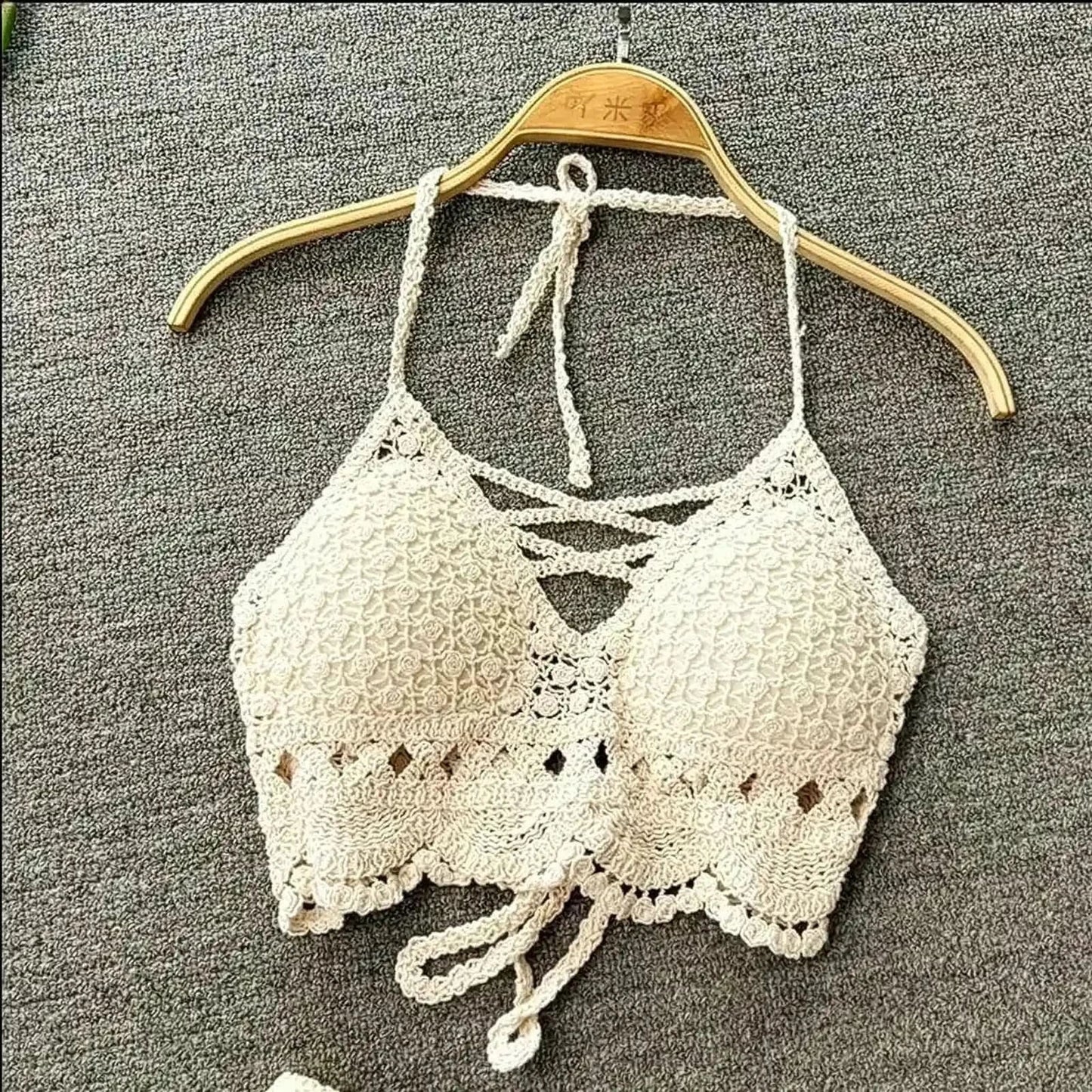 Crop à franges ajouré rétro sexy - Saylana