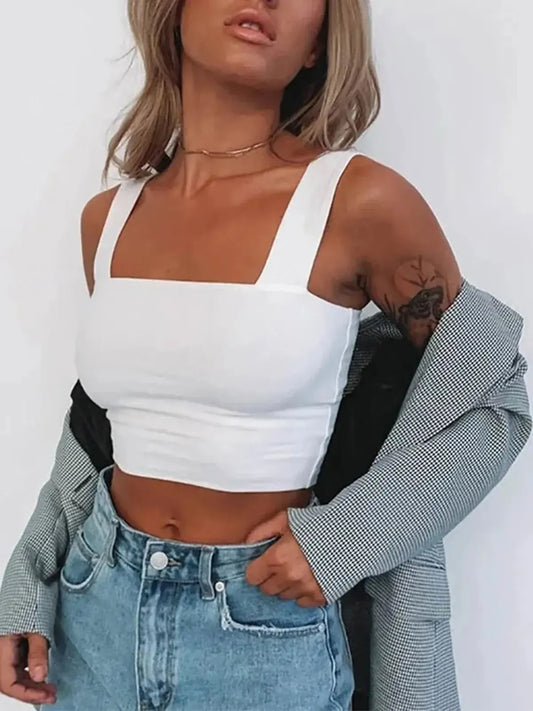 Crop manches courtes au charme épuré et versatile-Saylana