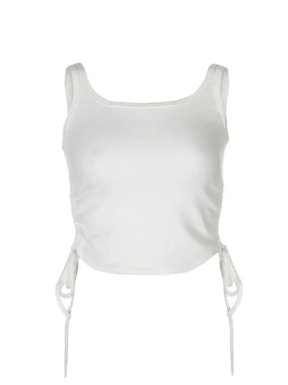 Crop top à nouer au style casual fitness-Saylana