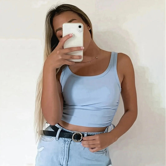 Crop top à nouer au style casual fitness Saylana