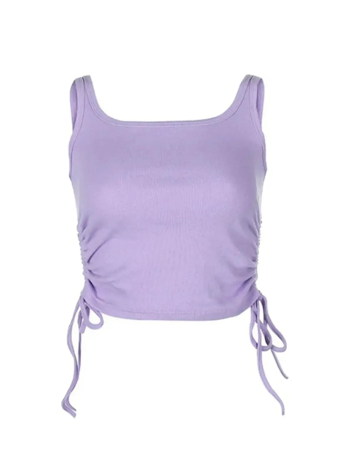 Crop top à nouer au style casual fitness-Saylana