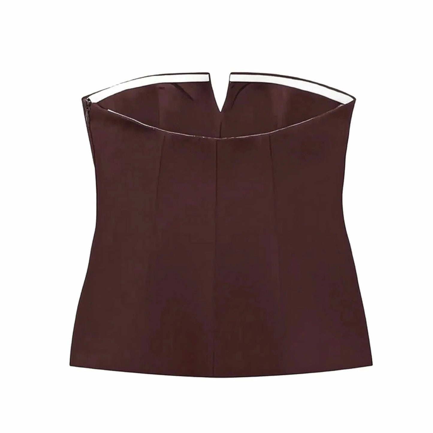 Crop top bustier uni pour look street élégant - Saylana