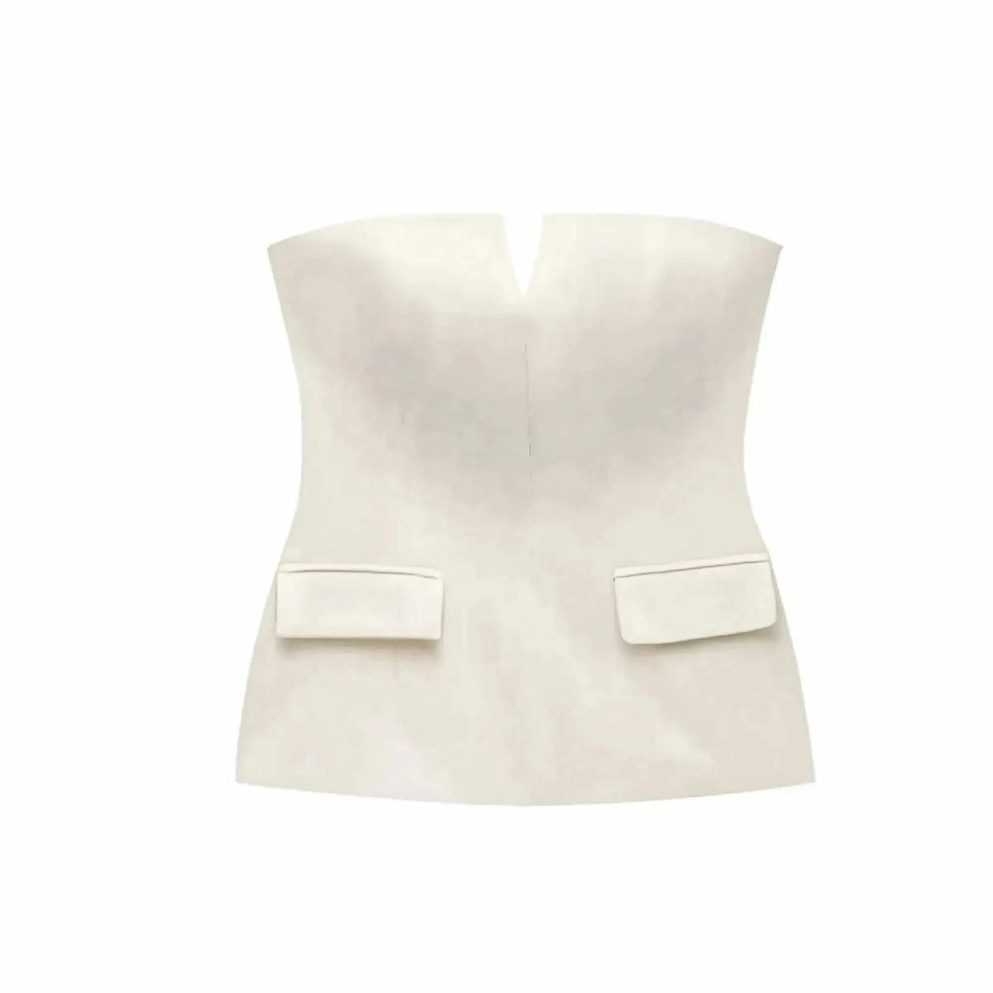 Crop top bustier uni pour look street élégant - Saylana