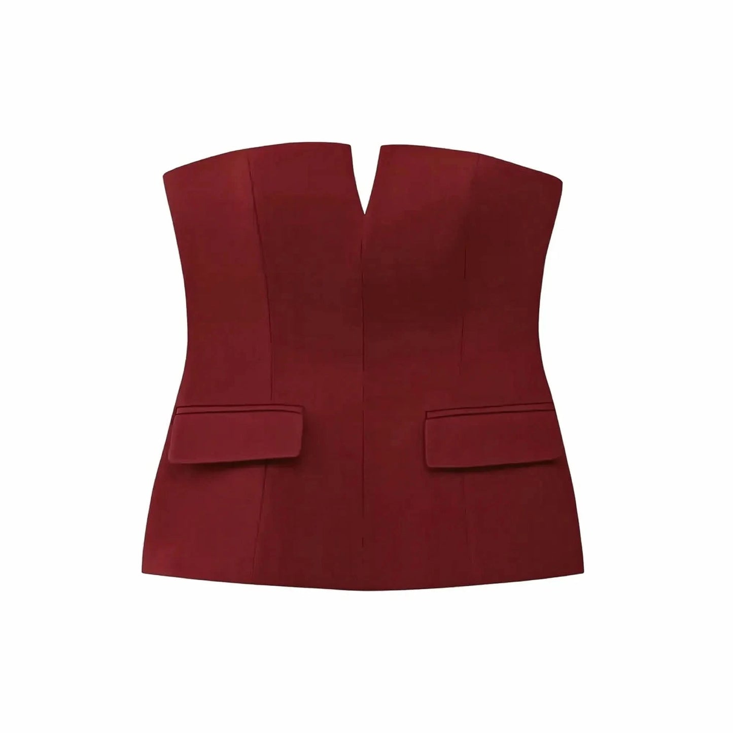 Crop top bustier uni pour look street élégant - Saylana