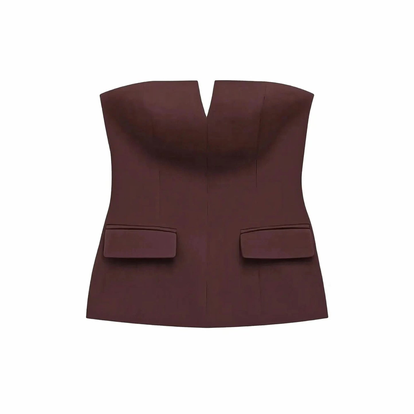 Crop top bustier uni pour look street élégant - Saylana
