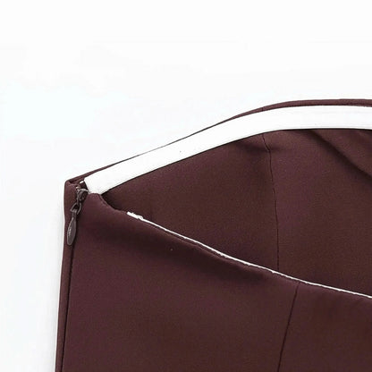 Crop top bustier uni pour look street élégant - Saylana