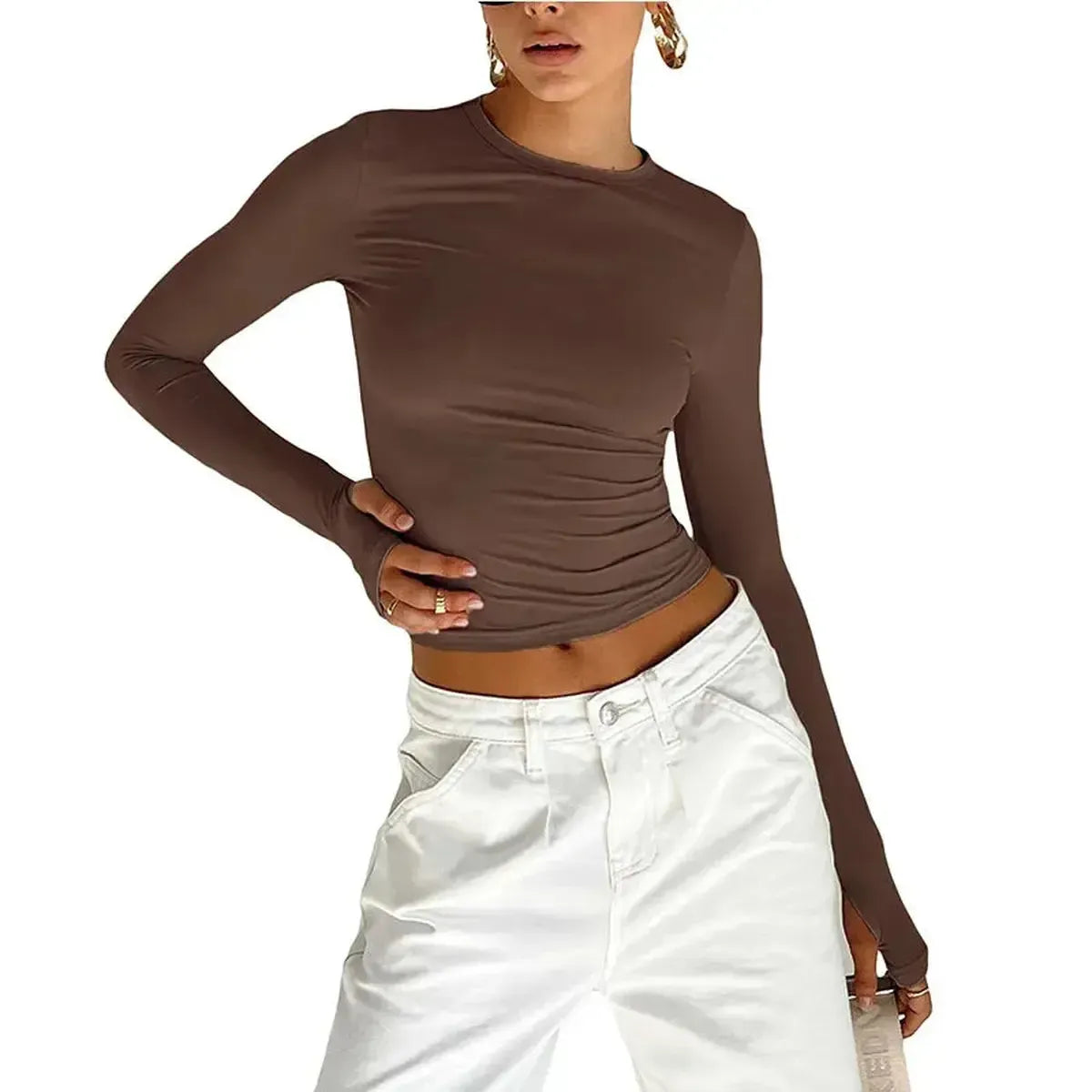 Crop Top Manches Longues-Saylana