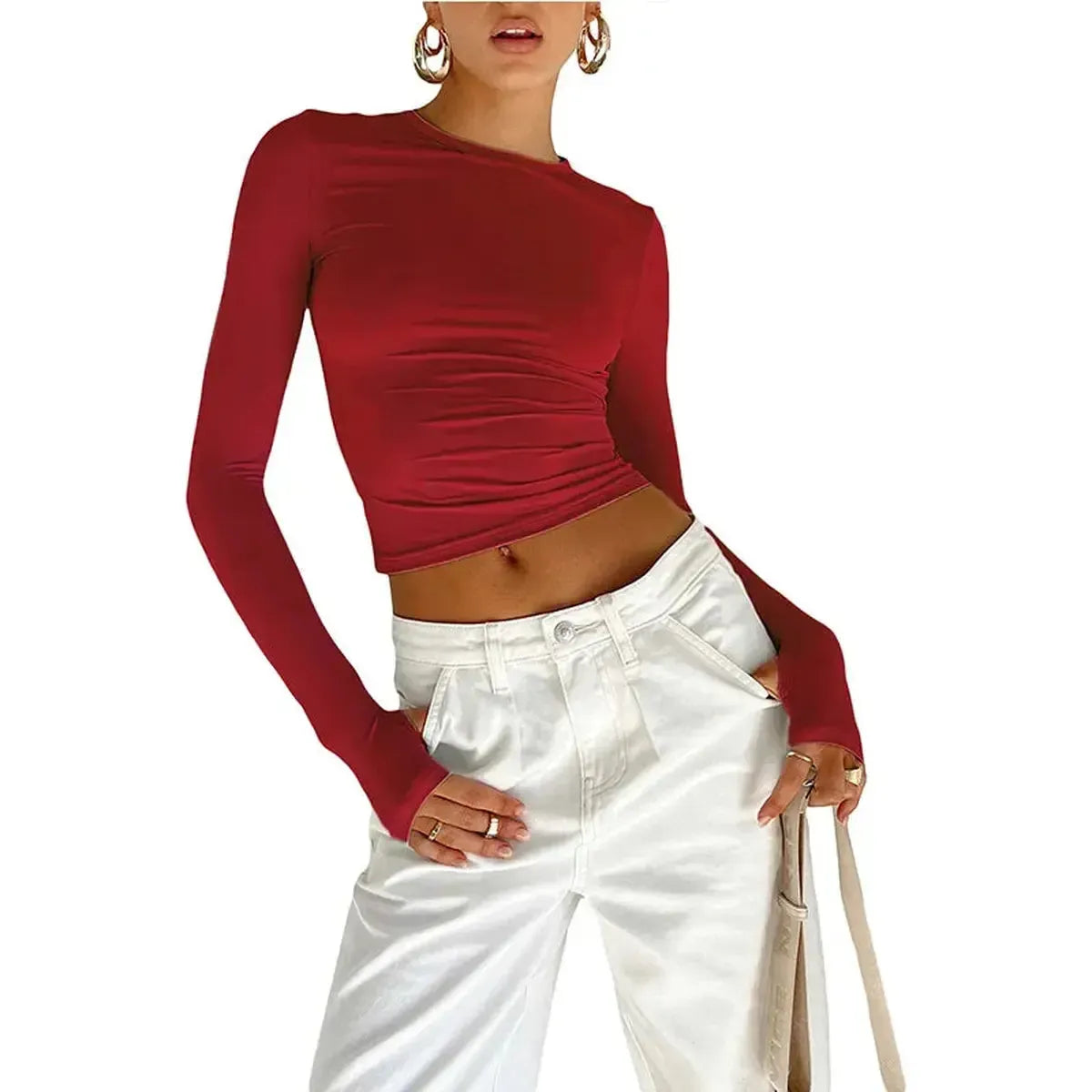 Crop Top Manches Longues-Saylana