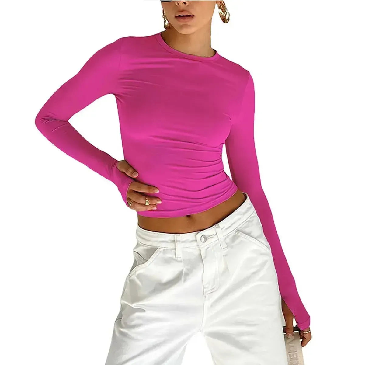Crop Top Manches Longues-Saylana