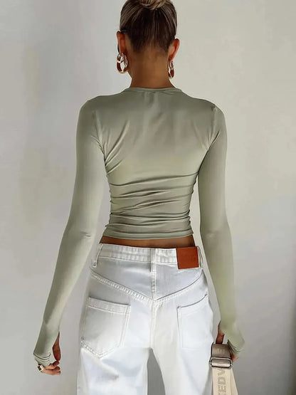 Crop Top Manches Longues-Saylana