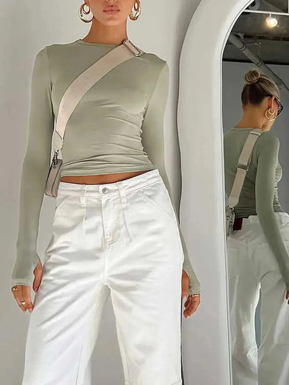 Crop Top Manches Longues-Saylana