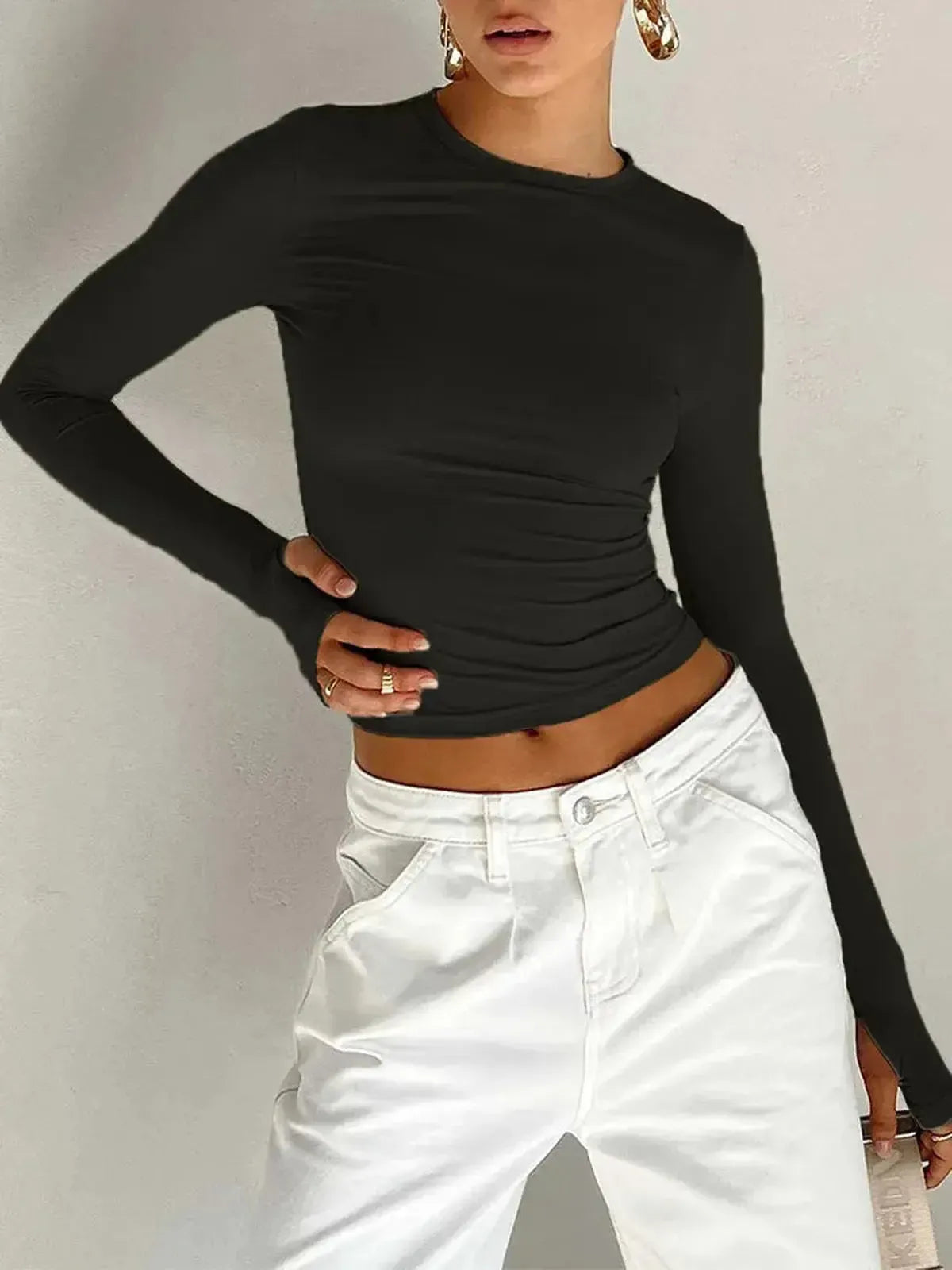 Crop Top Manches Longues-Saylana
