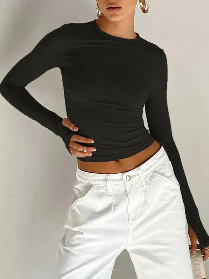 Crop Top Manches Longues-Saylana
