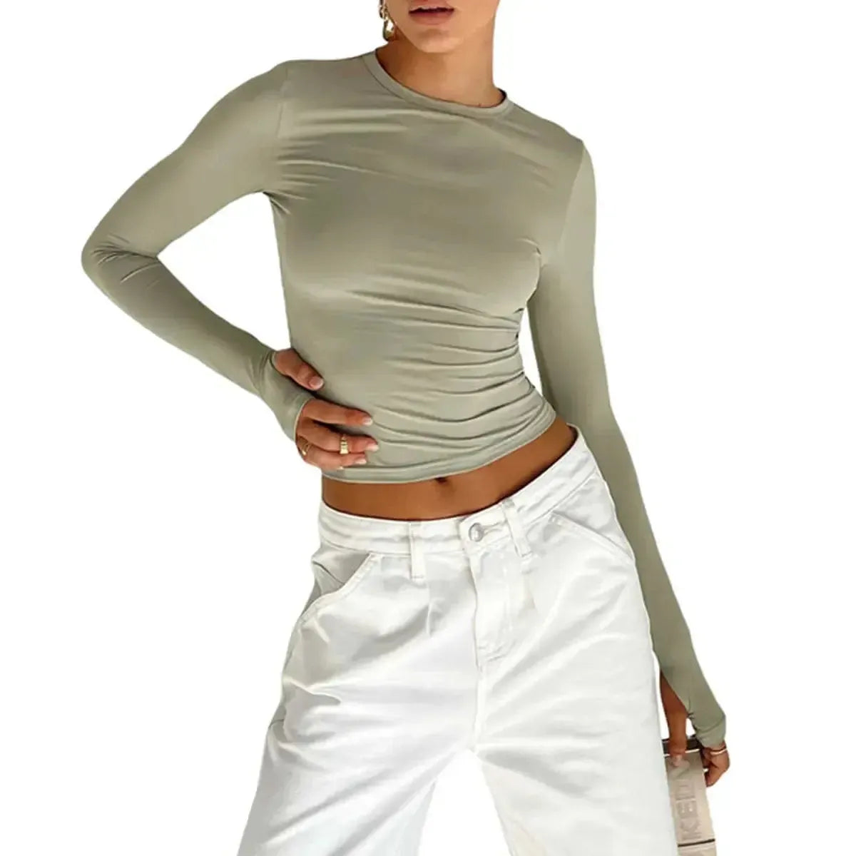 Crop Top Manches Longues-Saylana