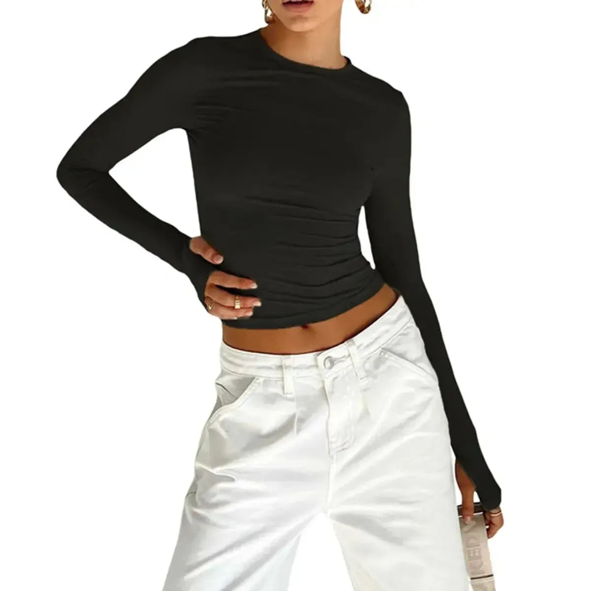 Crop Top Manches Longues-Saylana