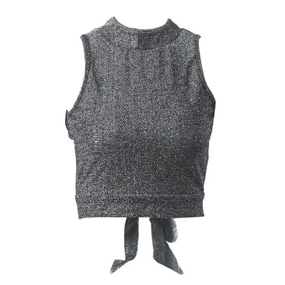 Crop Top Pailleté Dos Nu-Saylana
