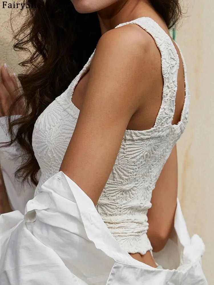 Crop Top Sexy Sans Manches, Style Élégant - Saylana