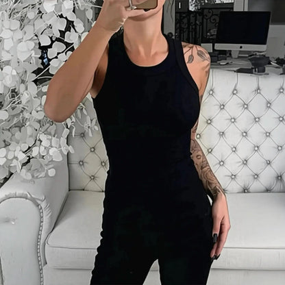 Débardeur côtelé col rond au charme estival - Saylana