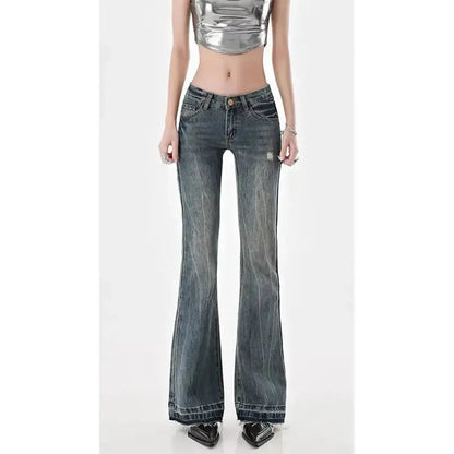 Denim coupe droite vintage streetwear-Saylana