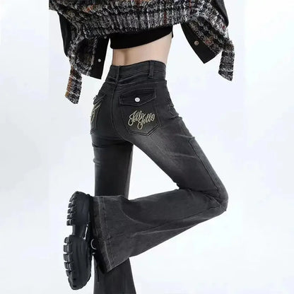 Denim coupe droite vintage streetwear-Saylana