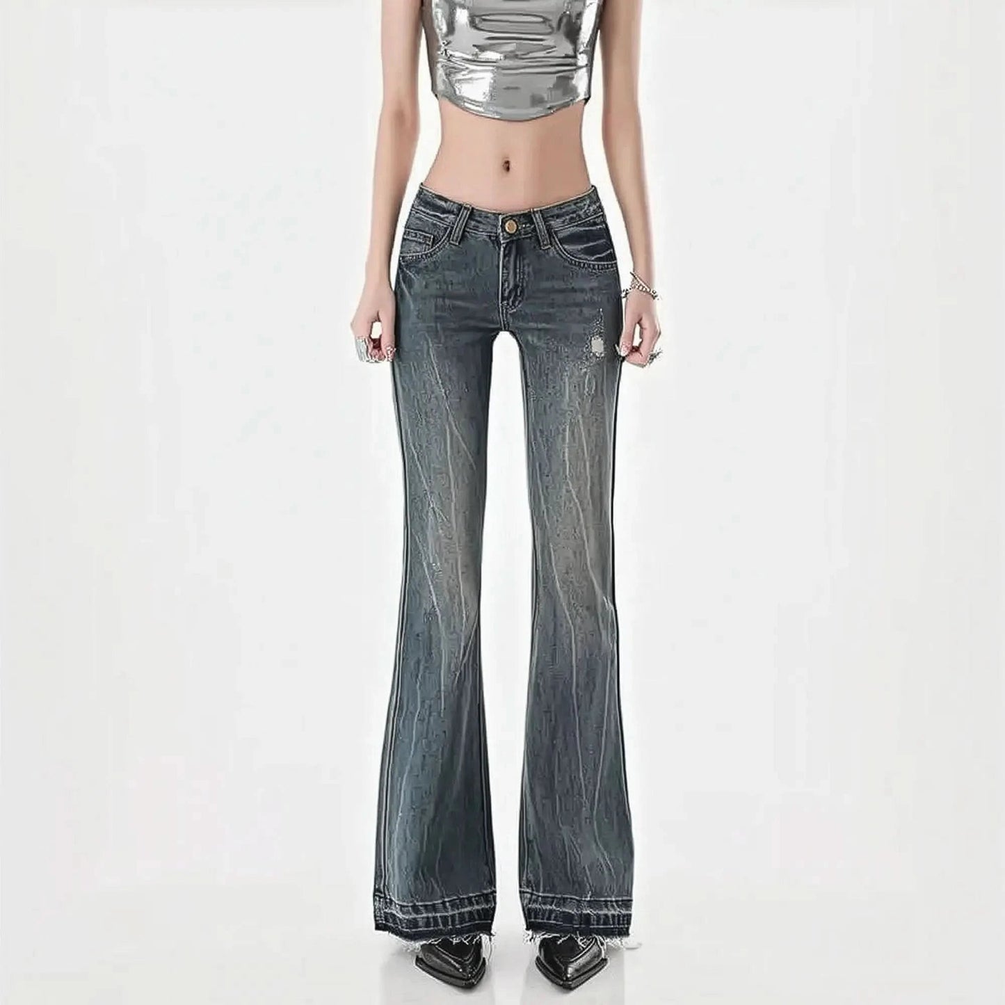 Denim coupe droite vintage streetwear - Saylana