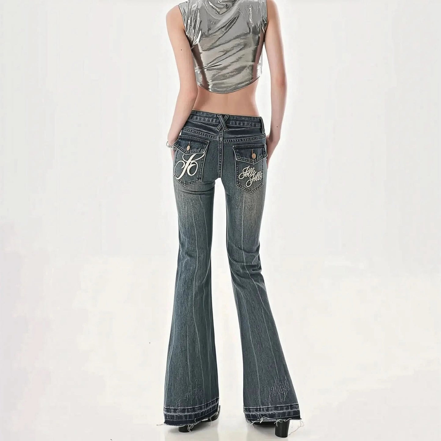 Denim coupe droite vintage streetwear - Saylana