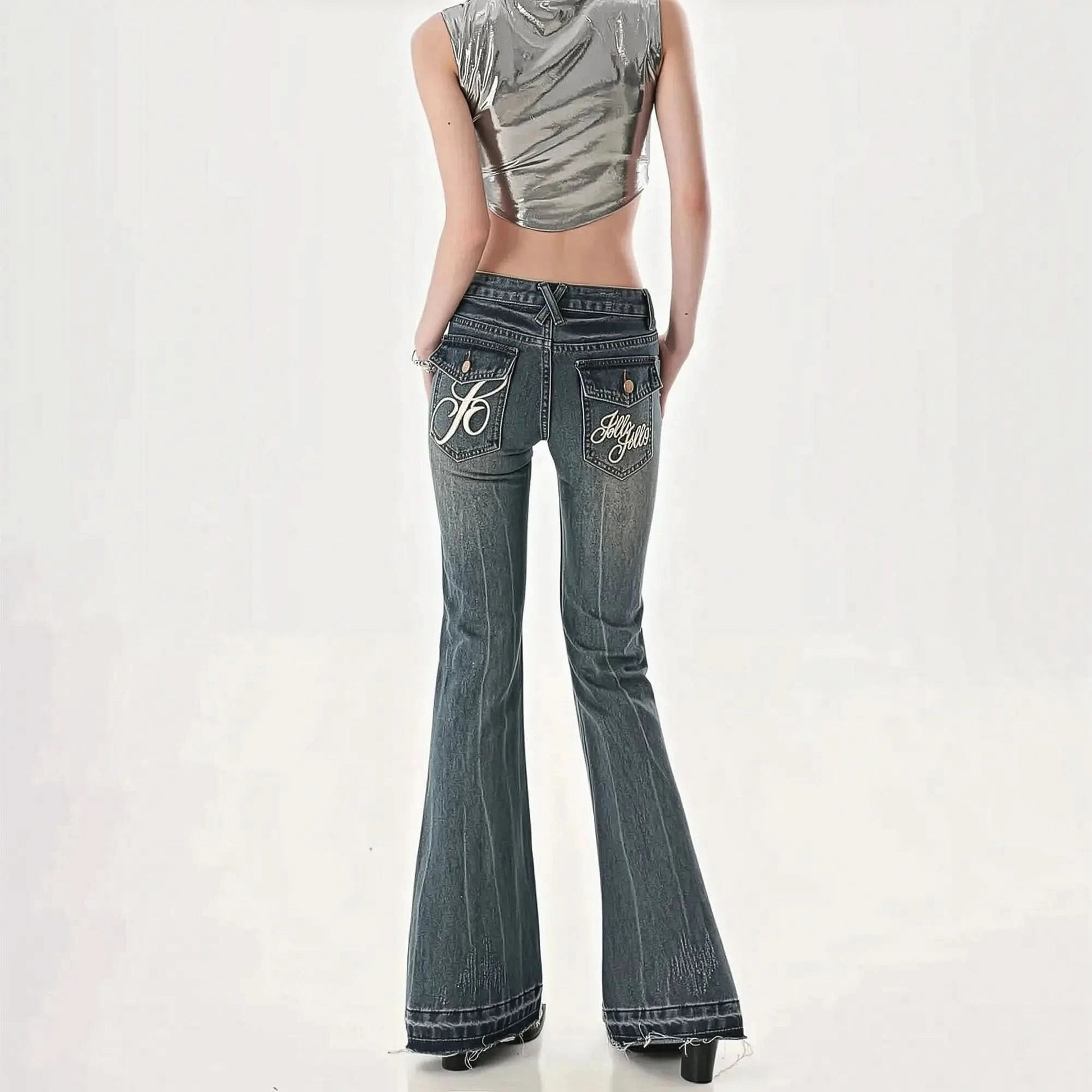 Denim coupe droite vintage streetwear - Saylana