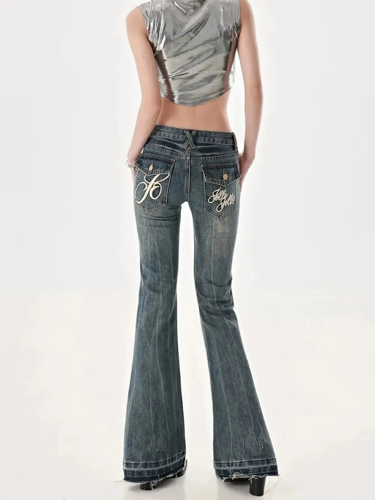 Denim coupe droite vintage streetwear-Saylana